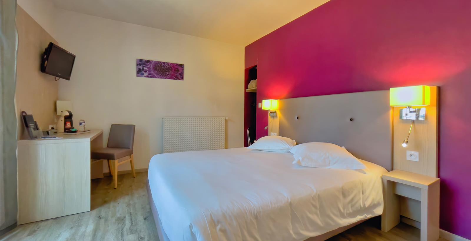 Chambre Double Confort - Hotel Quimper Gare - Hotel de la Gare à Quimper